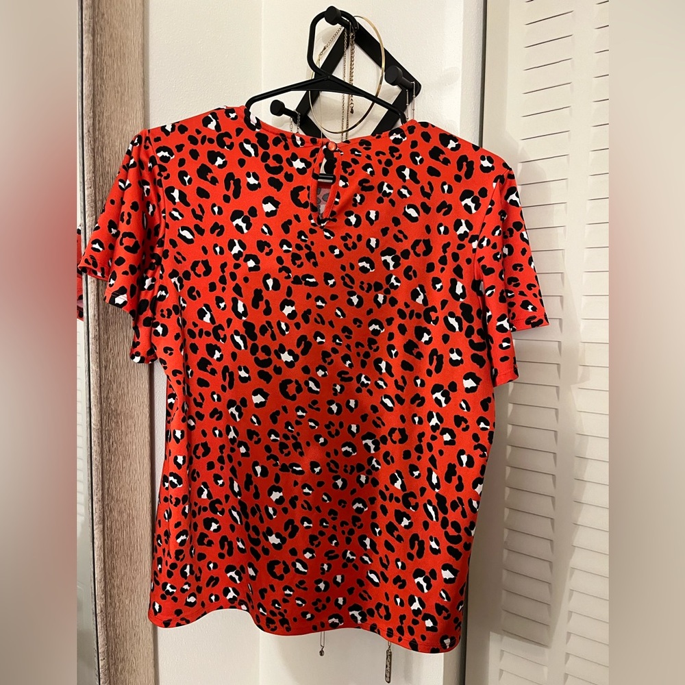 Red Leopard dress shirt